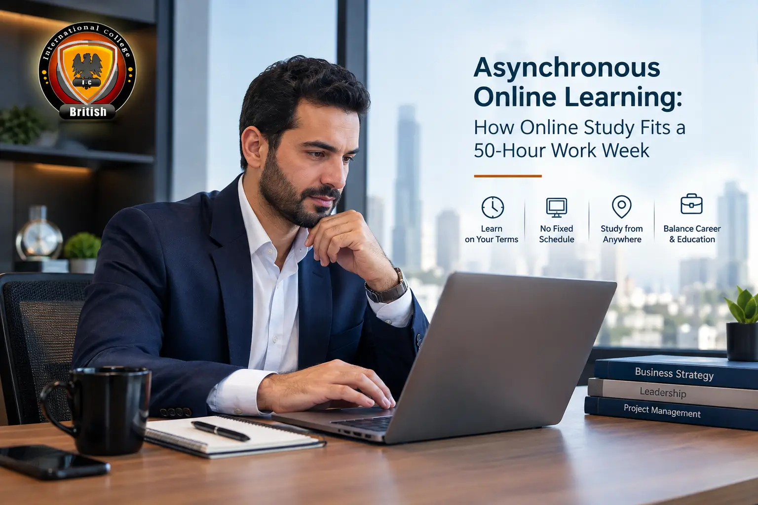 self paced study for professionals, online class schedule flexibility, distance learning format